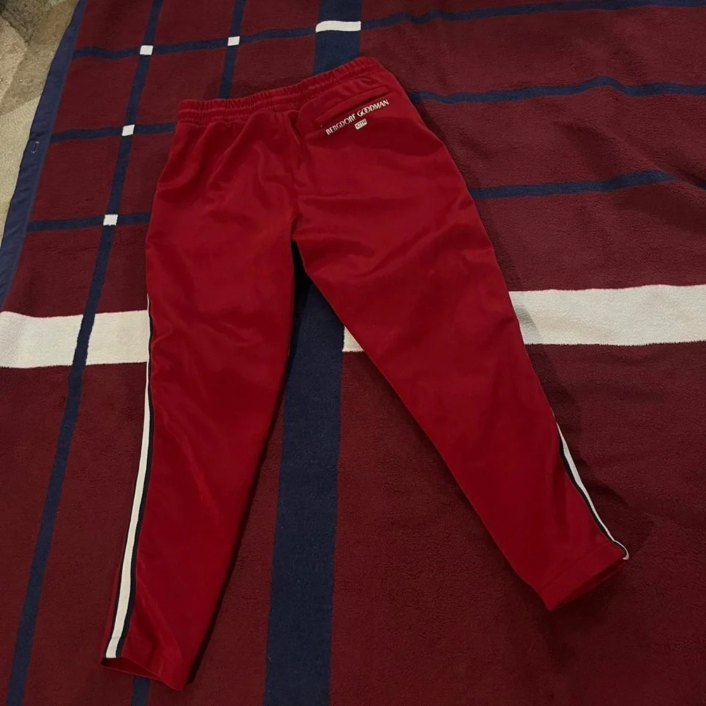 Kith x Bergdorf Goodman Mens Red Slim Track Pants sweatpants M Men’s M medium